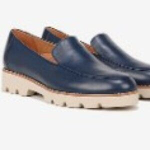 Vionic Kensley Loafer Slip on Loafers NAVY Leather Women's 8